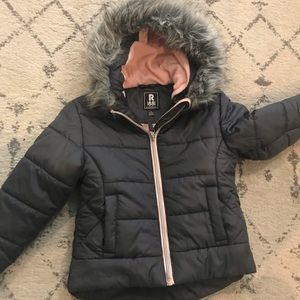 Toddler girl fur hood jacket